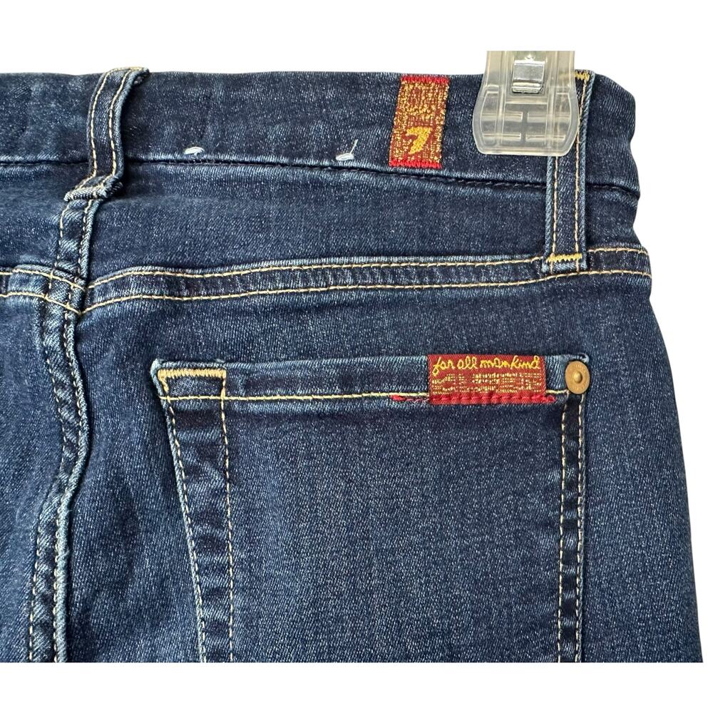 7 for All Mankind b(air) Denim The Skinny Ankle Jeans Dark Wash Size 24 - Picture 7 of 10
